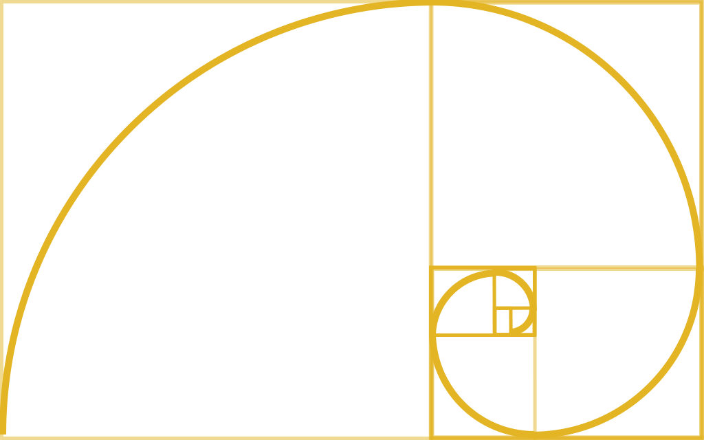 Fibonacci Spiral showing Golden Ratio