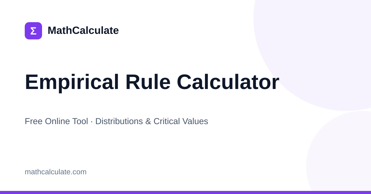 Empirical Math Empirical Rule Calculator (68-95-99.7) | MathCalculate
